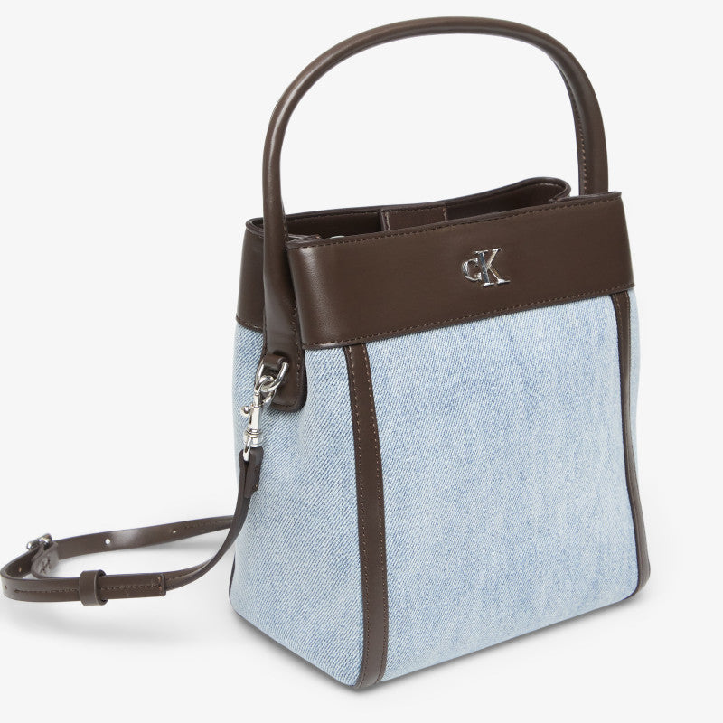 Calvin Klein Ck Denim Bucket With Strap LIGHT WASH DENIM