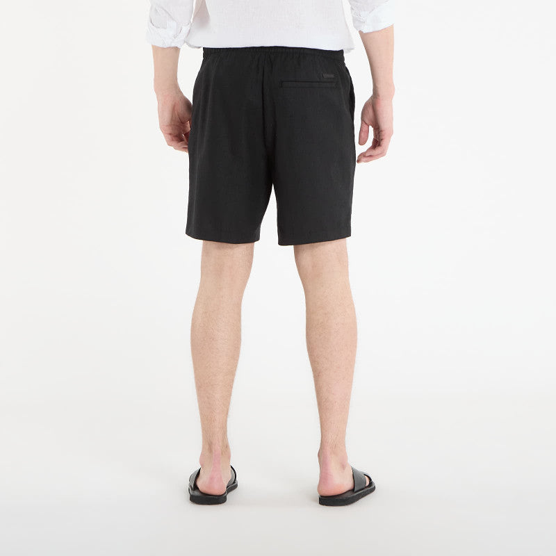 Calvin Klein Straight Linen 7" Pull On Short Black