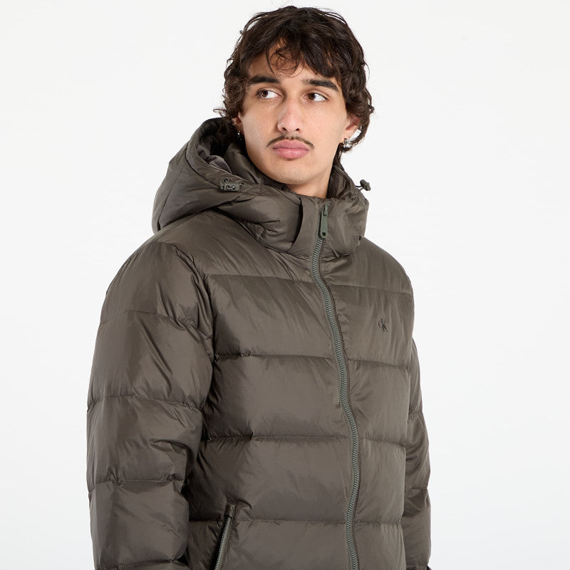 puchowa Calvin Klein Jeans Ls Nylon Zip Off Hooded Jacket Grey