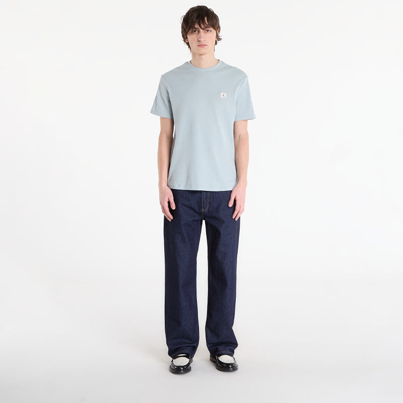 Calvin Klein Jeans Ss Waffle Badge Crew Tee Gray