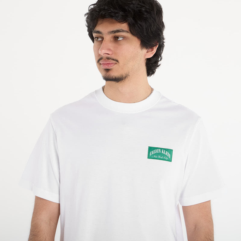 Calvin Klein Jeans Ss 20S Easy Collegiate Tee White