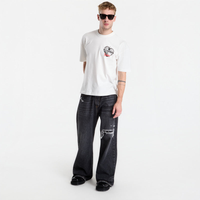 AllSaints Reflect Ss Crew Chalk White