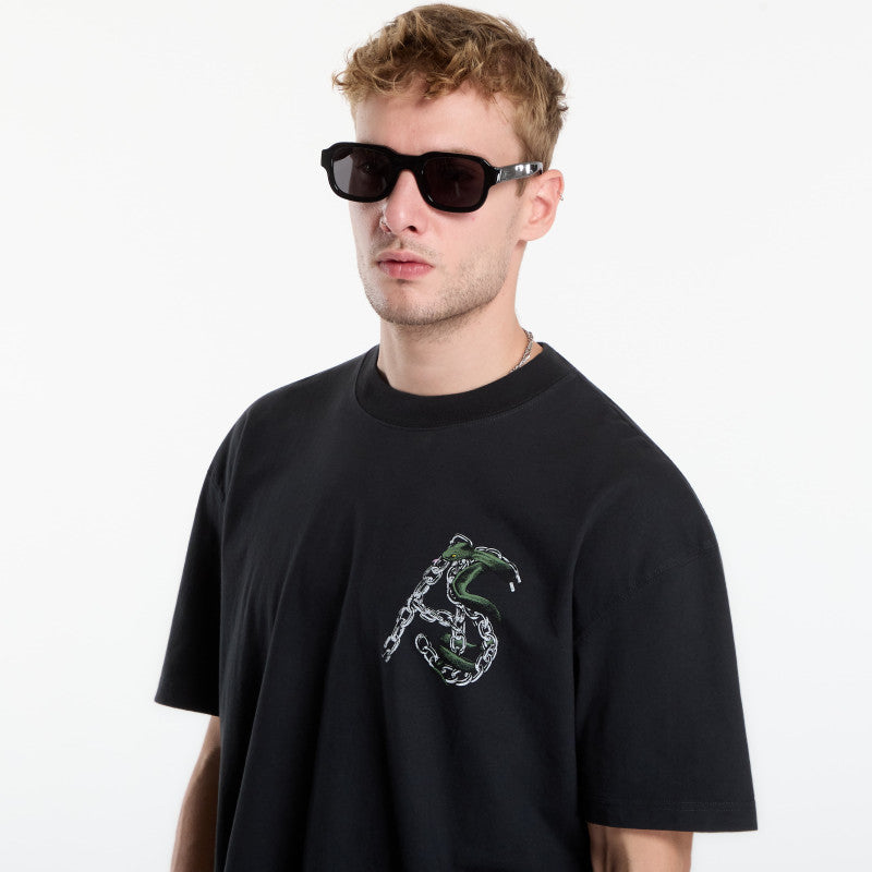 AllSaints Linx Ss Crew Washed Black