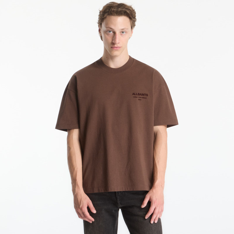 AllSaints Xander Ss Crew Bitter Brown