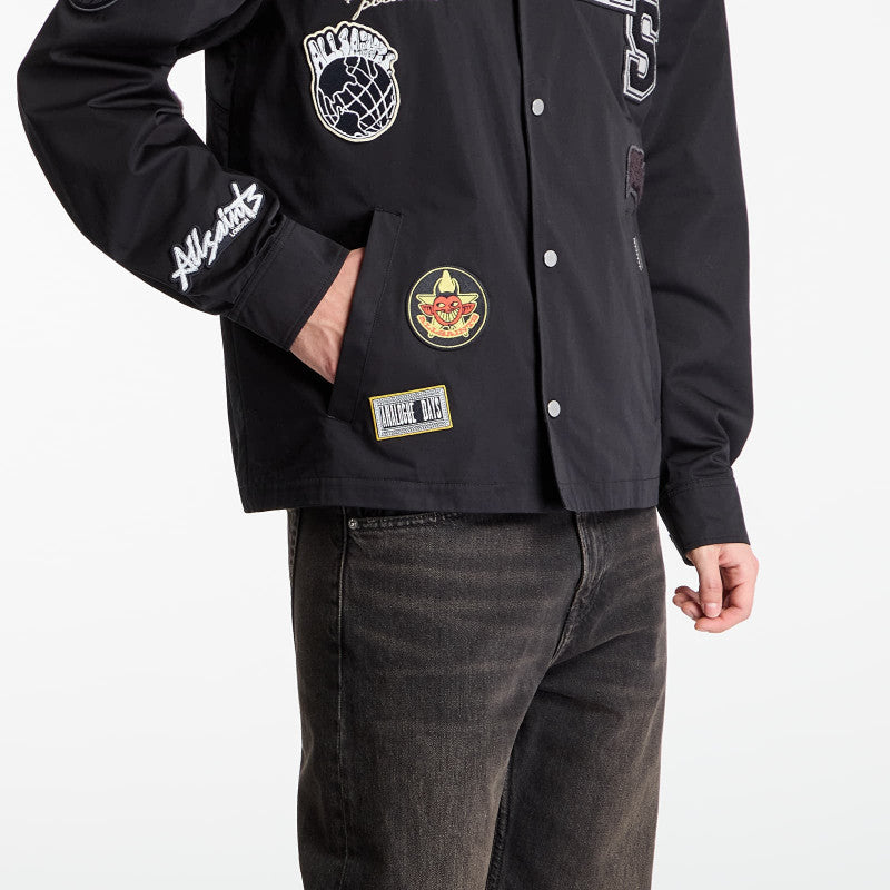 AllSaints Soundman Coach Jacket Black
