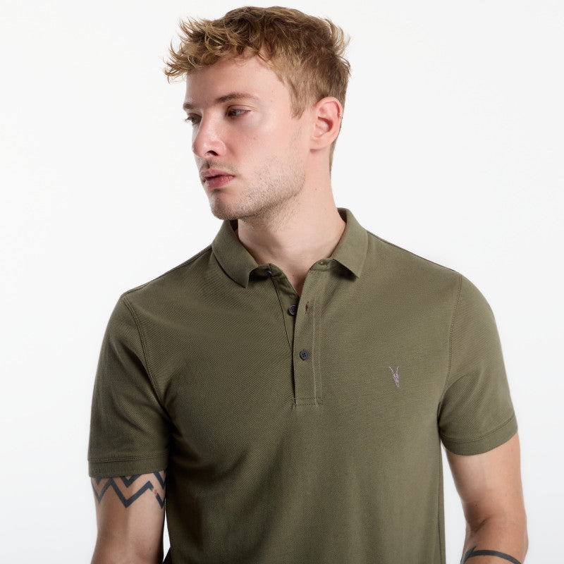 AllSaints Reform Ss Polo Wild Green