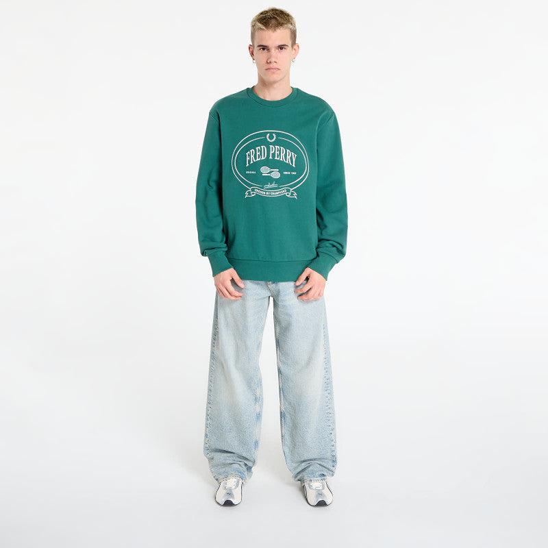 FRED PERRY Chosen By Champions Sweatshirt Sport Green