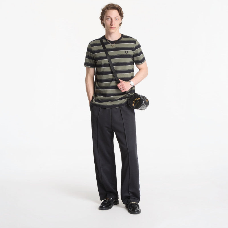 Fred Perry Fine Stripe T-Shirt Green