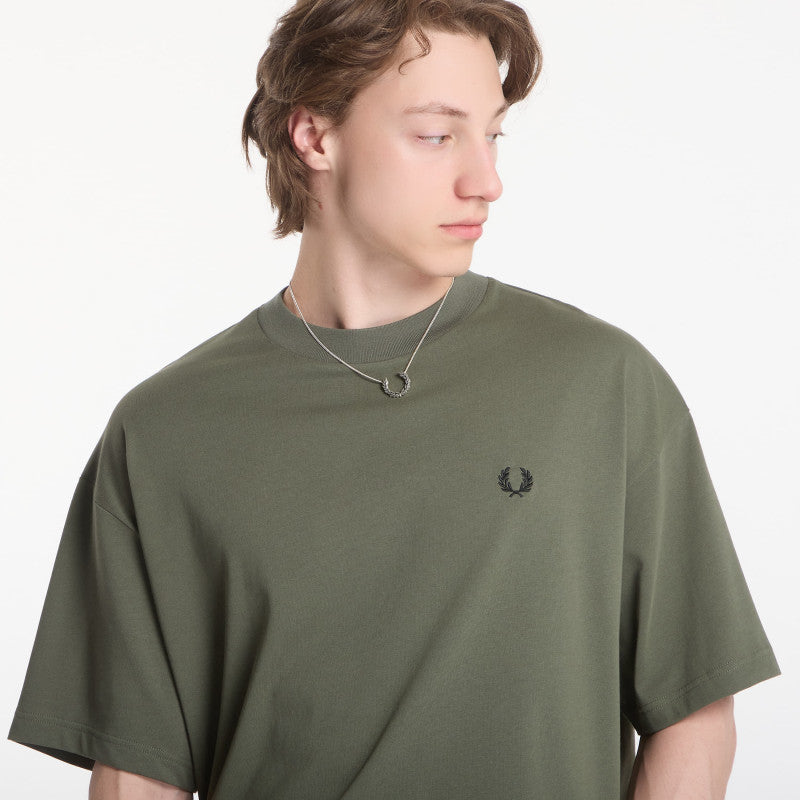 Fred Perry Back Vertical Graphic T-Shirt Green