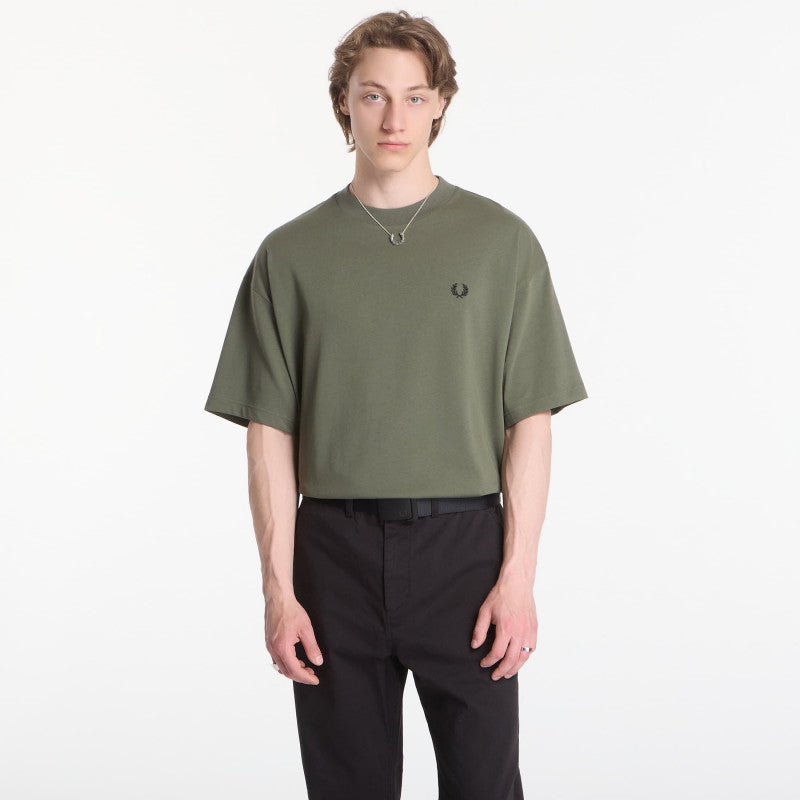 Fred Perry Back Vertical Graphic T-Shirt Green