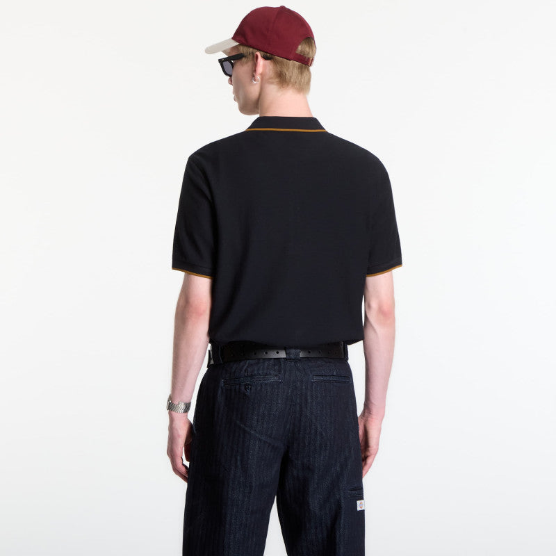Fred Perry Crepe Pique Polo Shirt Black