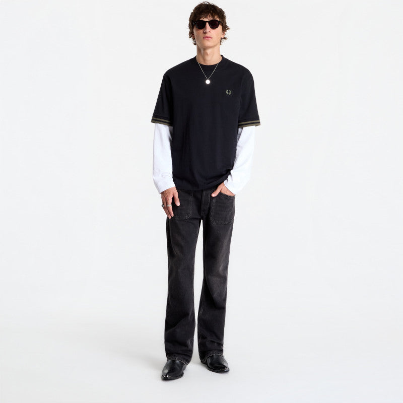 FRED PERRY Bold Tipped Tshirt Black