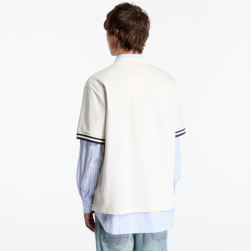 FRED PERRY Bold Tipped Tshirt Ecru