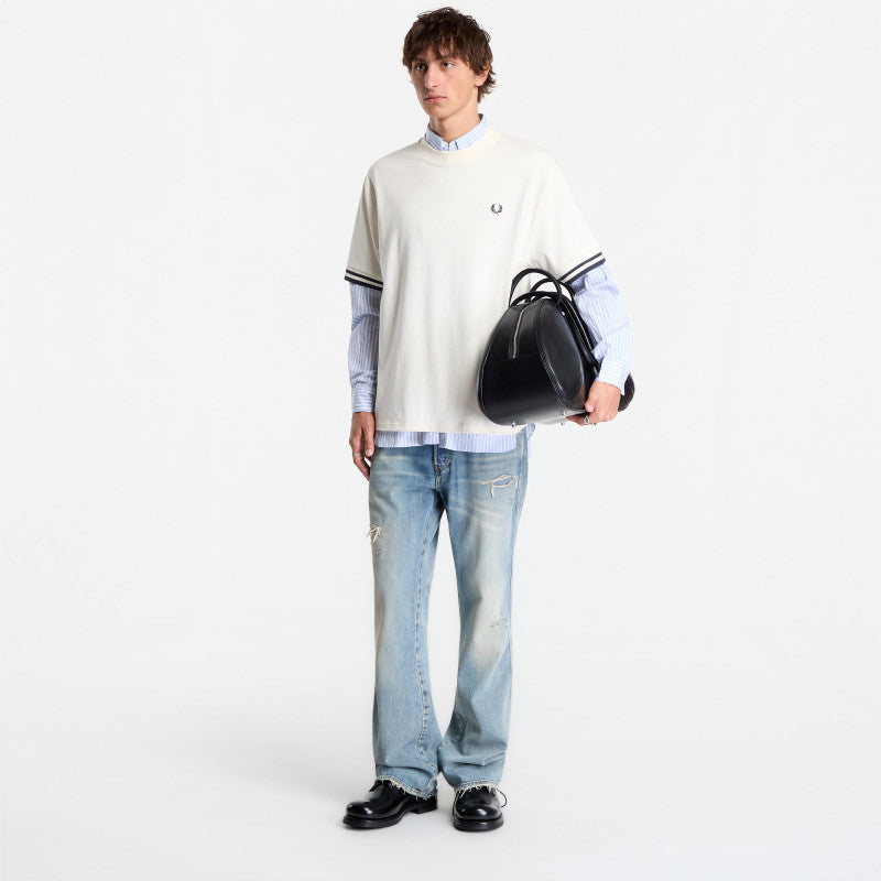 FRED PERRY Bold Tipped Tshirt Ecru