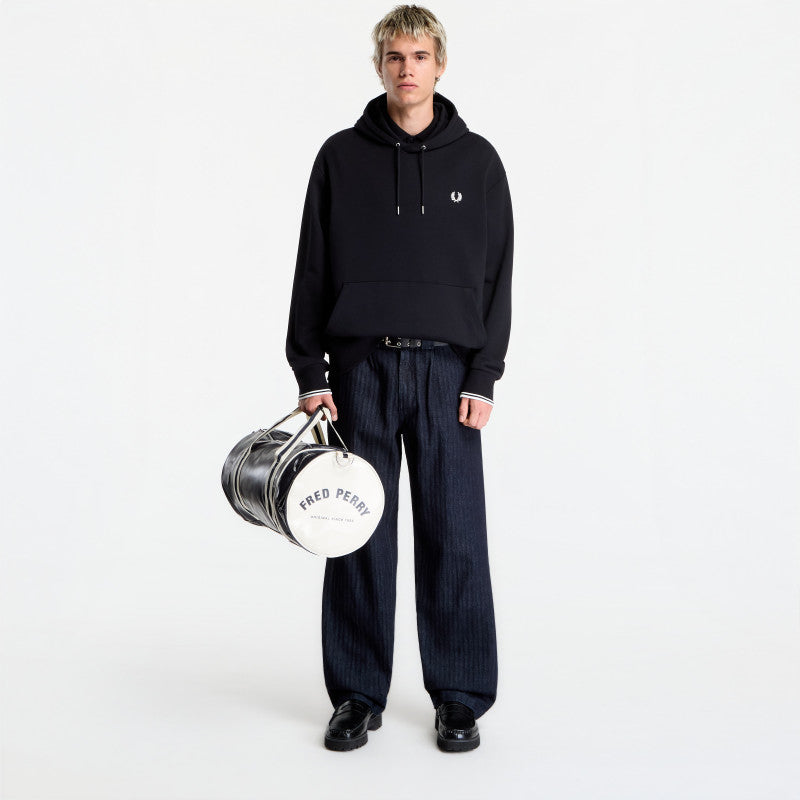 FRED PERRY Tipped Hooded Sweatshirt Black