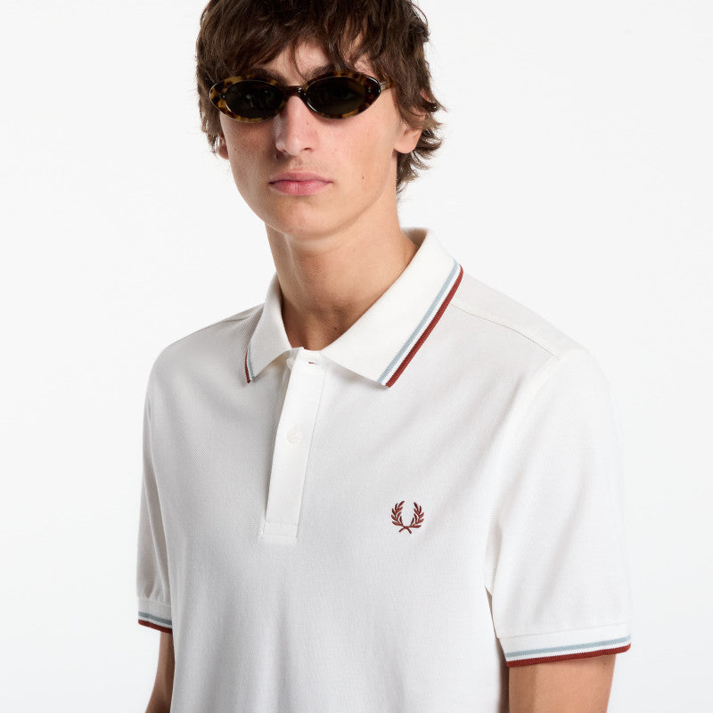 FRED PERRY Twin Tipped Fred Perry Shirt White
