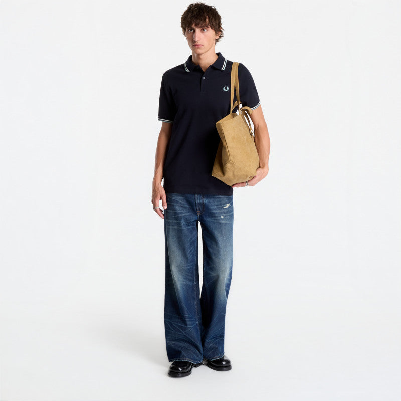 FRED PERRY Twin Tipped Fred Perry Shirt Navy