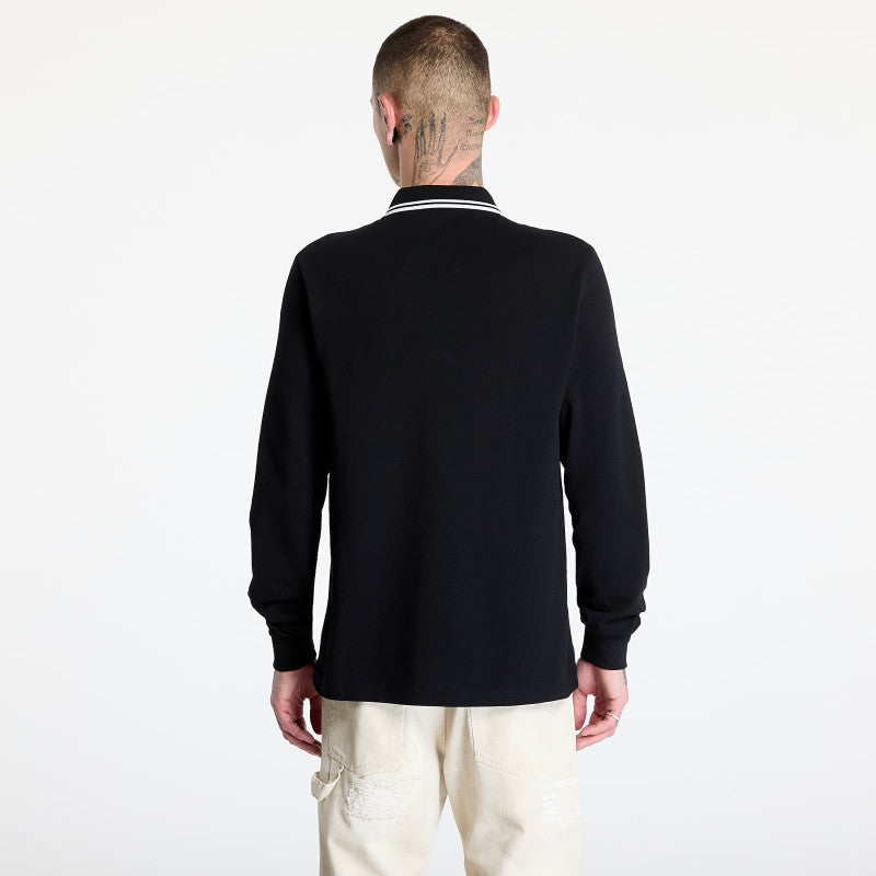 FRED PERRY Long Sleeve Twin Tipped Shirt Black