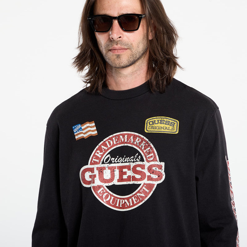 Guess Originals Cn Ls Int Race Tee Black