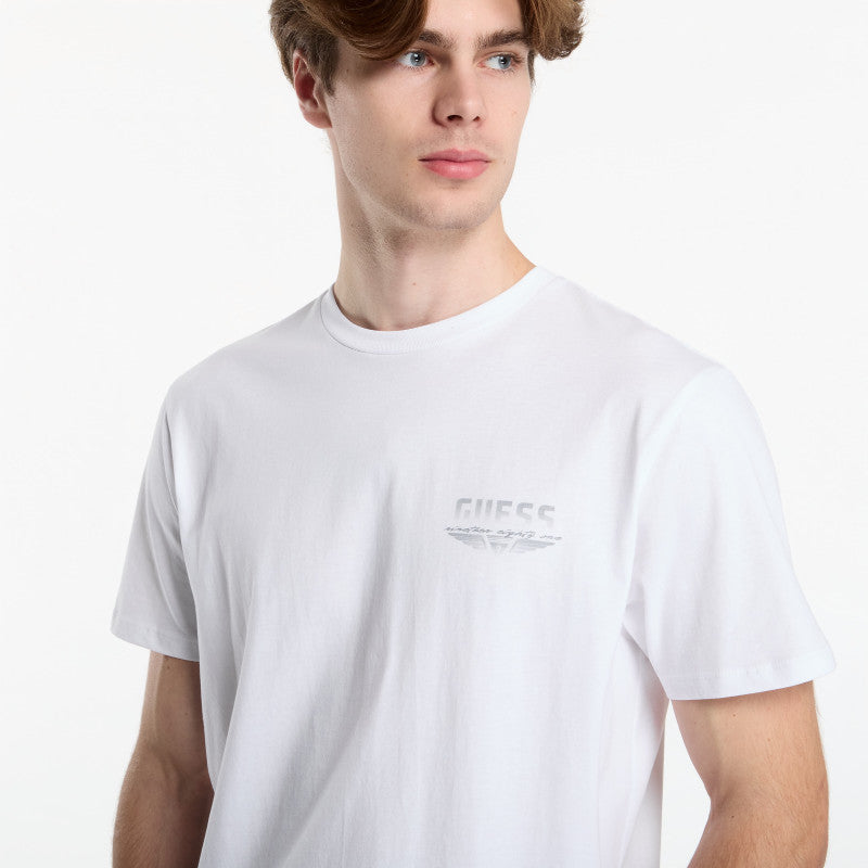 Guess Jeans Ss Bsc City Bridge Tee Pure White Multi