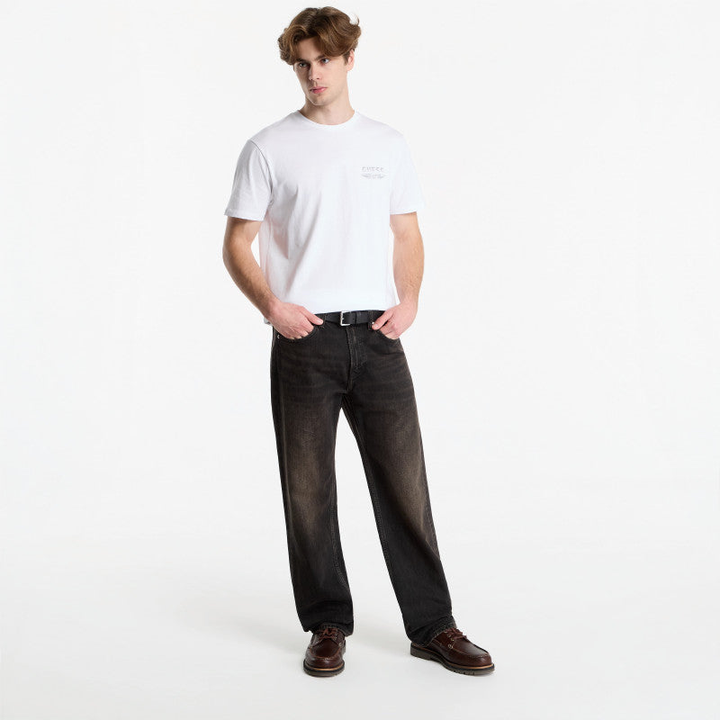 Guess Jeans Ss Bsc City Bridge Tee Pure White Multi