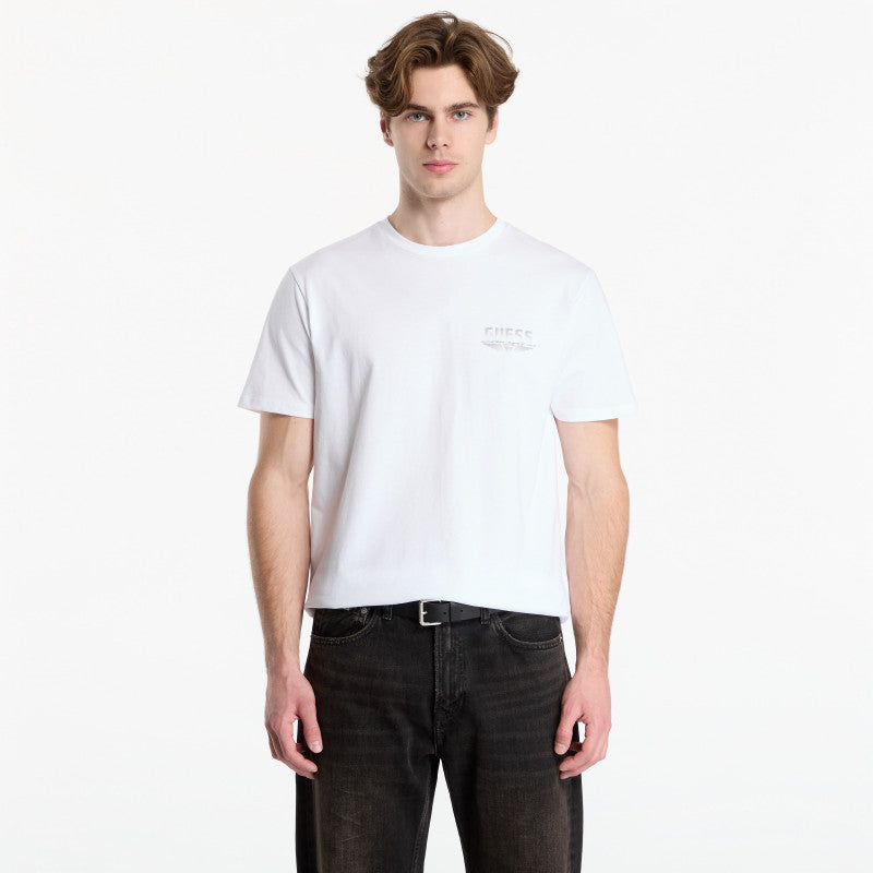 Guess Jeans Ss Bsc City Bridge Tee Pure White Multi