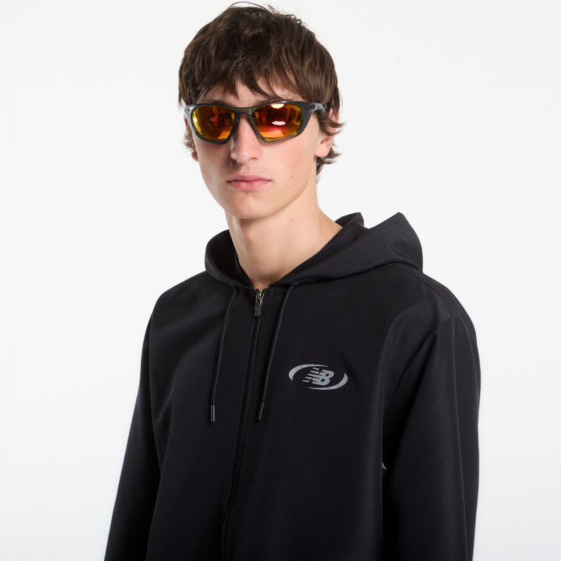 New Balance Trackside Woven Jacket Black/ Slate Grey