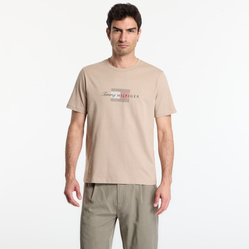 Tommy Hilfiger Script Flag Regular Tee Batique Khaki