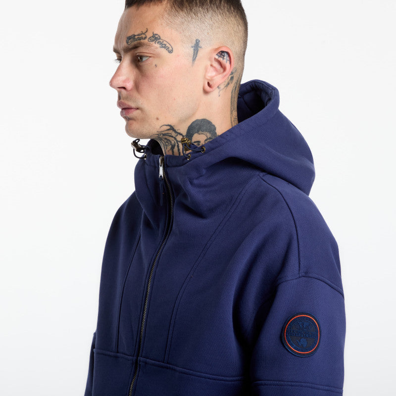 Napapijri Bloom Full-Zip Hoodie Blue Academy