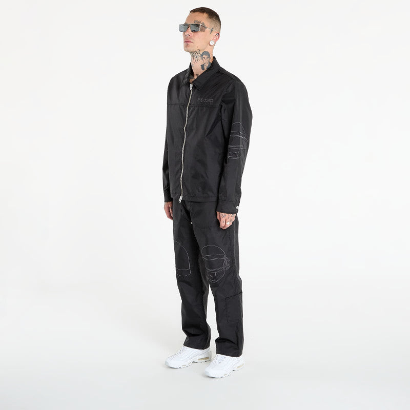 PLEASURES Daft Club Helmets Nylon Work Jacket Black