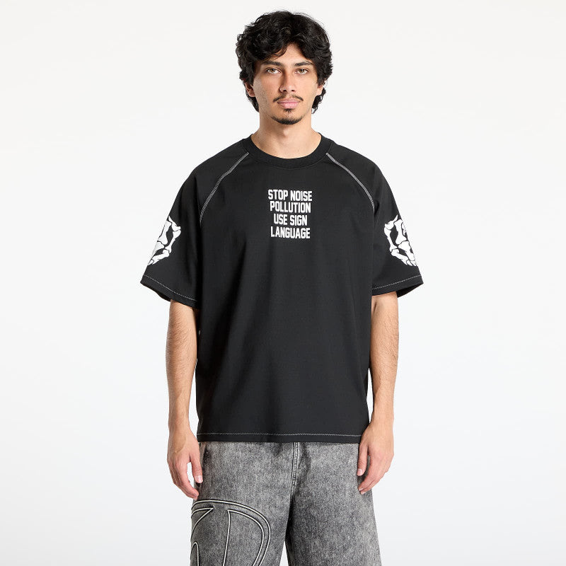 PLEASURES Pollution Boxy Raglan Black