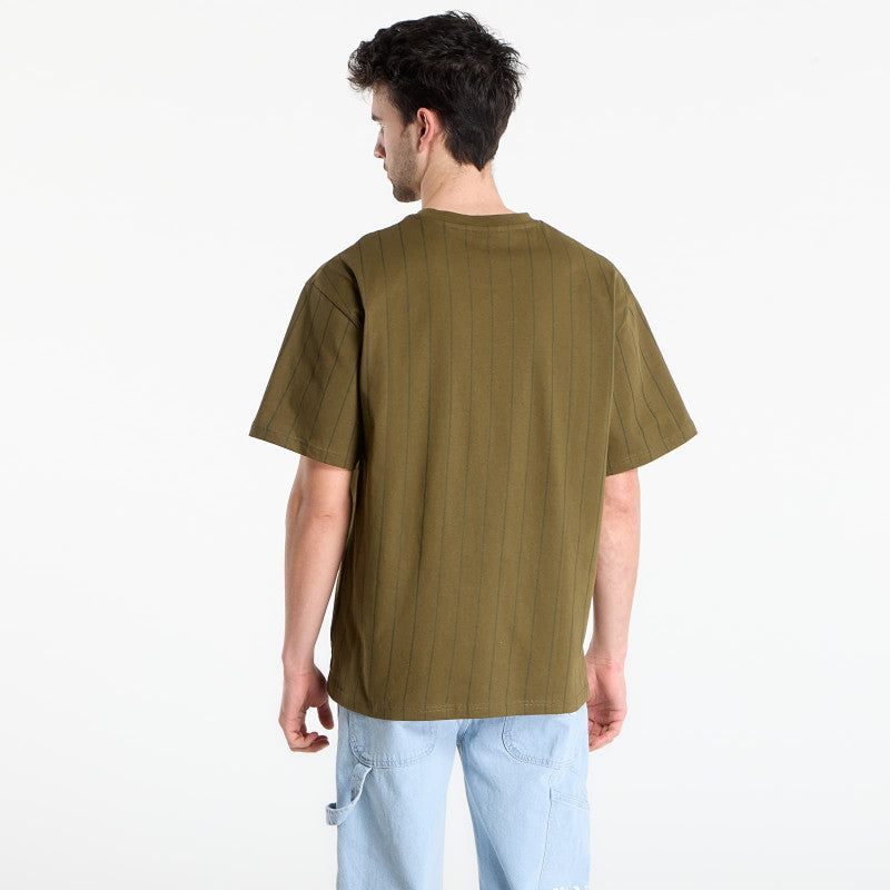 Karl Kani Small Signature Essential Pinstripe Tee Green