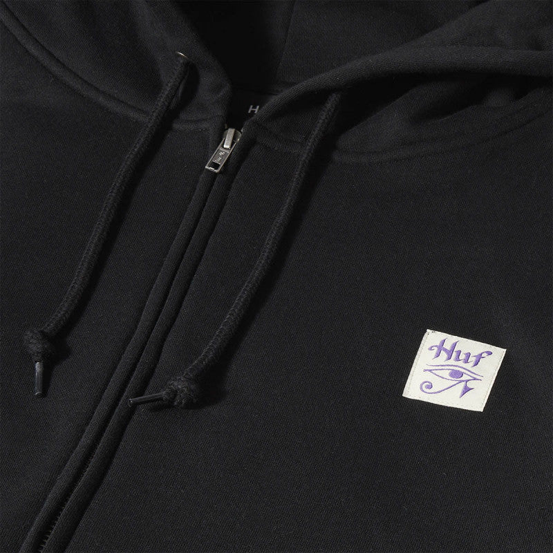 HUF Horus Zip Hoodie Black
