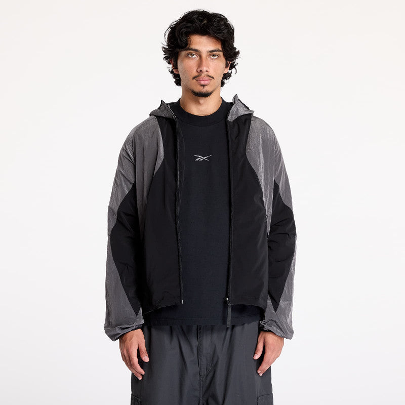Reebok Running Hooded Jacket Black/ Misty Grey