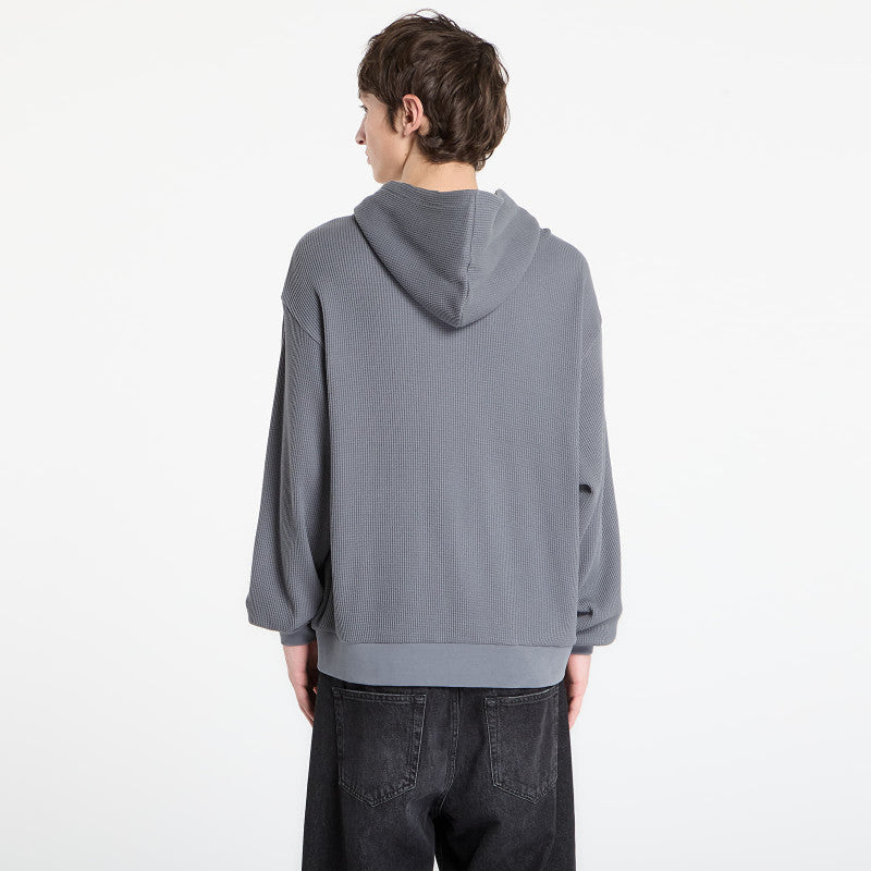 RIPNDIP Castanza Waffle Knit Zip Up Hoodie Charcoal