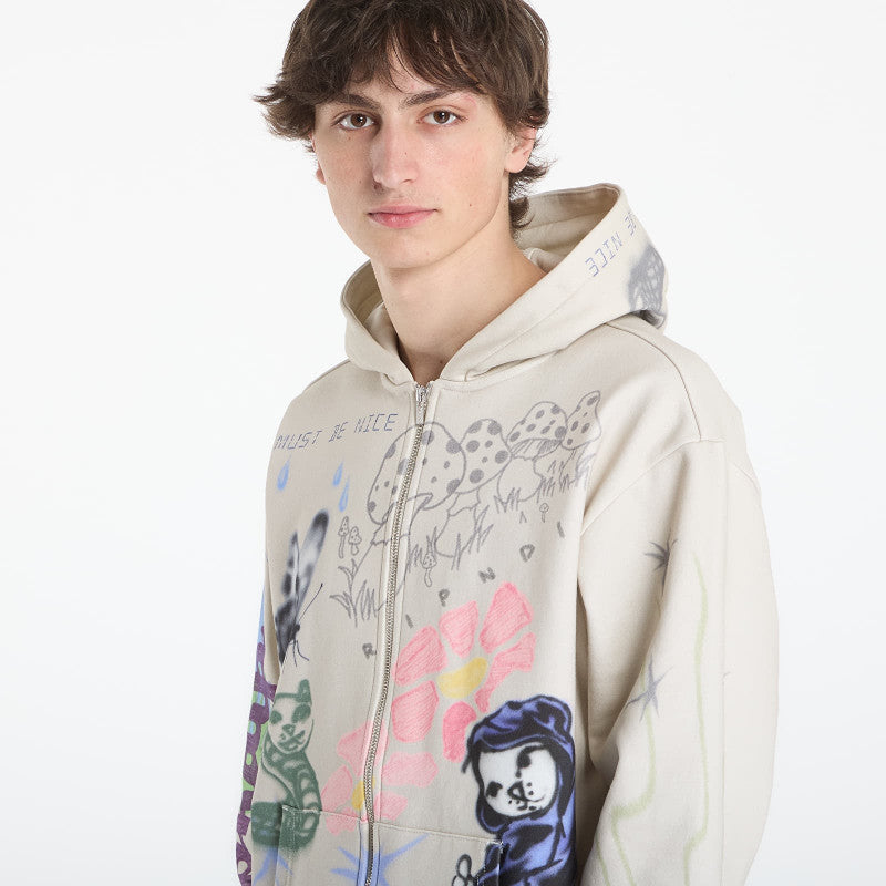 RIPNDIP Goosebumps Zip Hoodie Bone