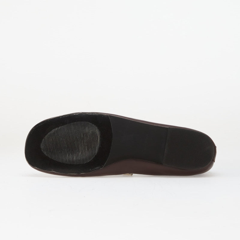 Alohas Rosalind Brown Leather Ballet Flats Coffee Brown