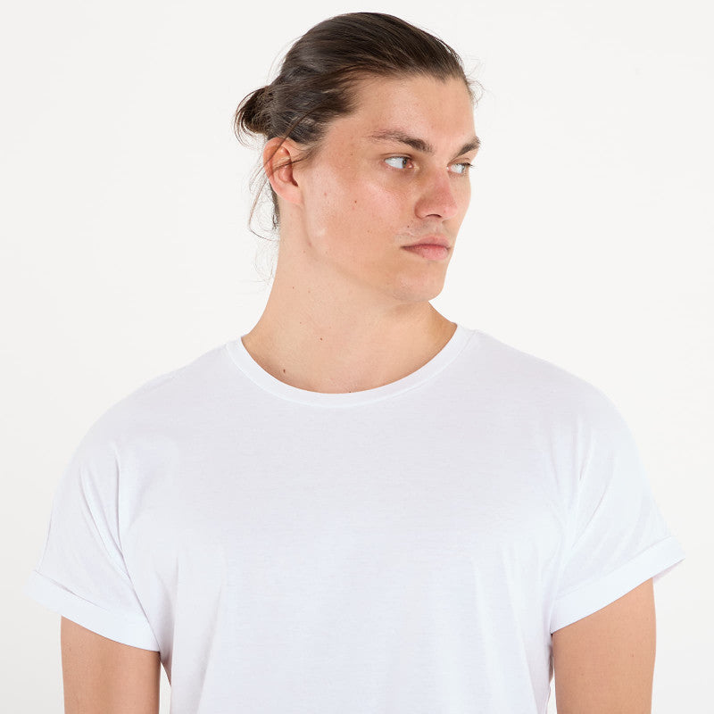 Urban Classics Asymetric Long Tee White
