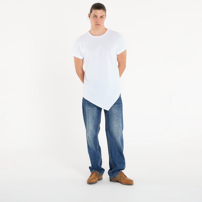 Urban Classics Asymetric Long Tee White