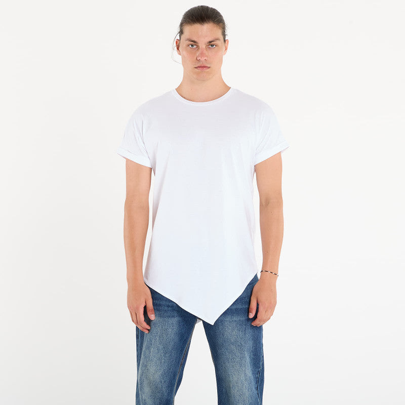 Urban Classics Asymetric Long Tee White