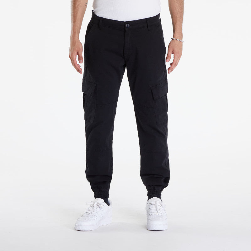 Urban Classics Washed Cargo Twill Jogging Pants Black