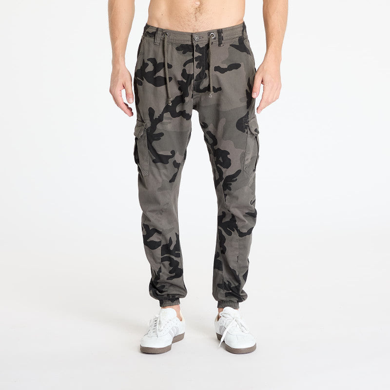 Urban Classics Camo Cargo Jogging Pants Camo Grey