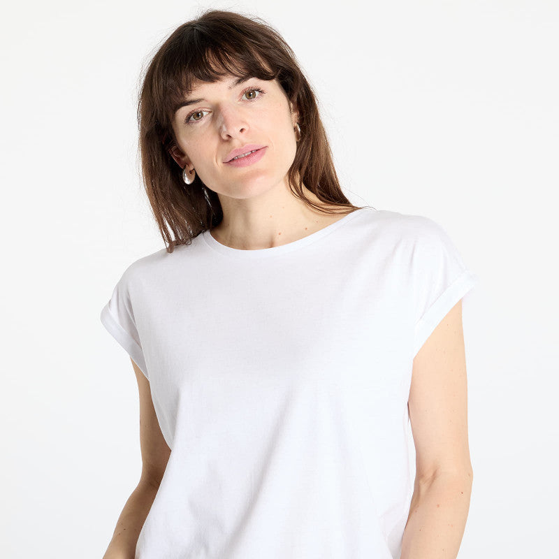 Urban Classics Ladies Organic Extended Shoulder Tee White