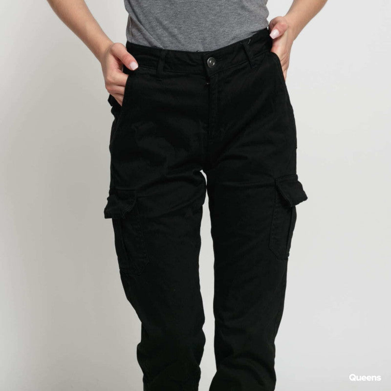 Urban Classics Ladies High Waist Cargo Pants Black