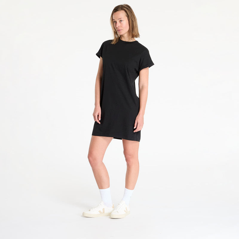 Sukienka Urban Classics Ladies Organic Cotton Cut On Sleeve Tee Dress Black