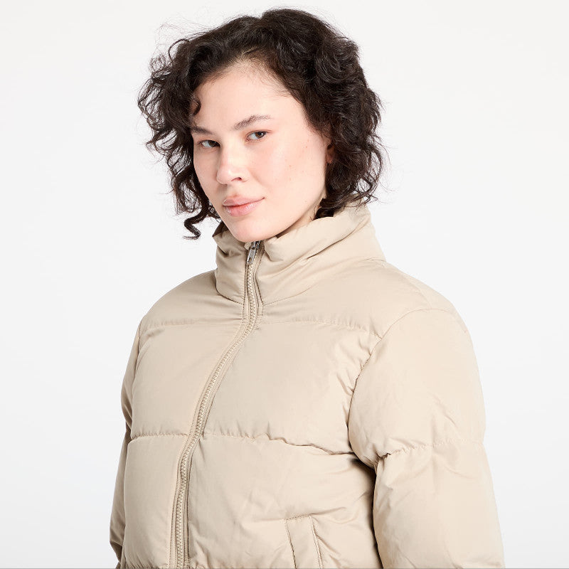 Urban Classics Ladies Short Peached Puffer Jacket Wet Sand