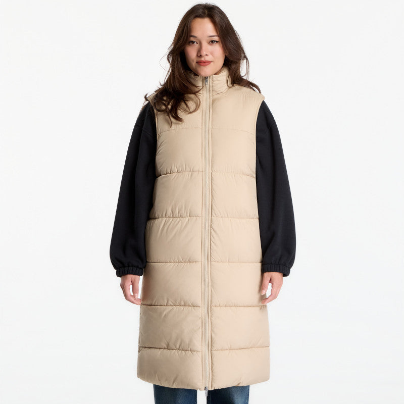puchowa Urban Classics Ladies Long Puffer Vest Wet Sand