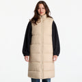 puchowa Urban Classics Ladies Long Puffer Vest Wet Sand
