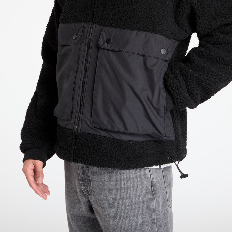 Urban Classics Short Raglan Sherpa Jacket Black