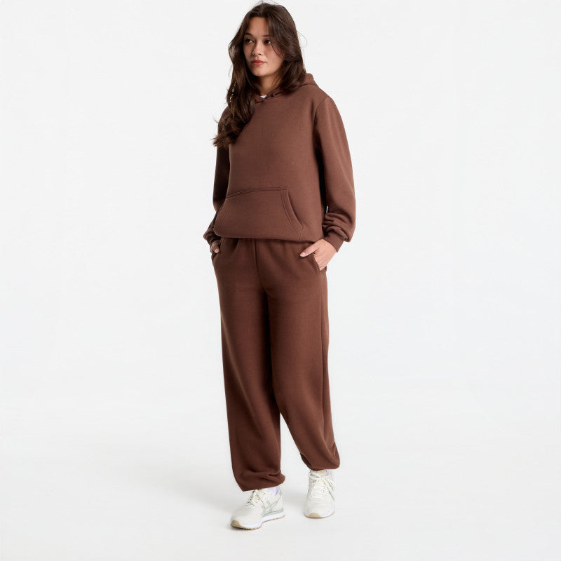 Urban Classics Ladies Fluffy Hoody Chocolate Brown